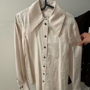 COS White Button-Up Shirt